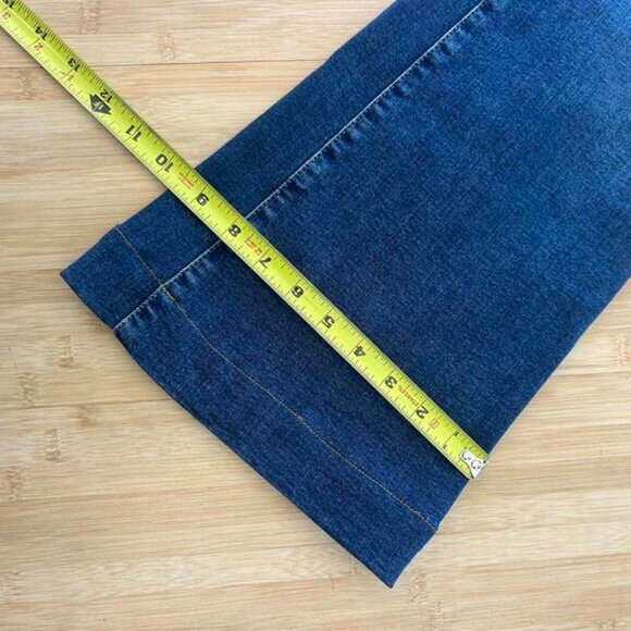 Good American Good Legs Flare Jeans 6/28 Medium Wash Blue 004 30" Inseam Organic - Picture 7 of 8